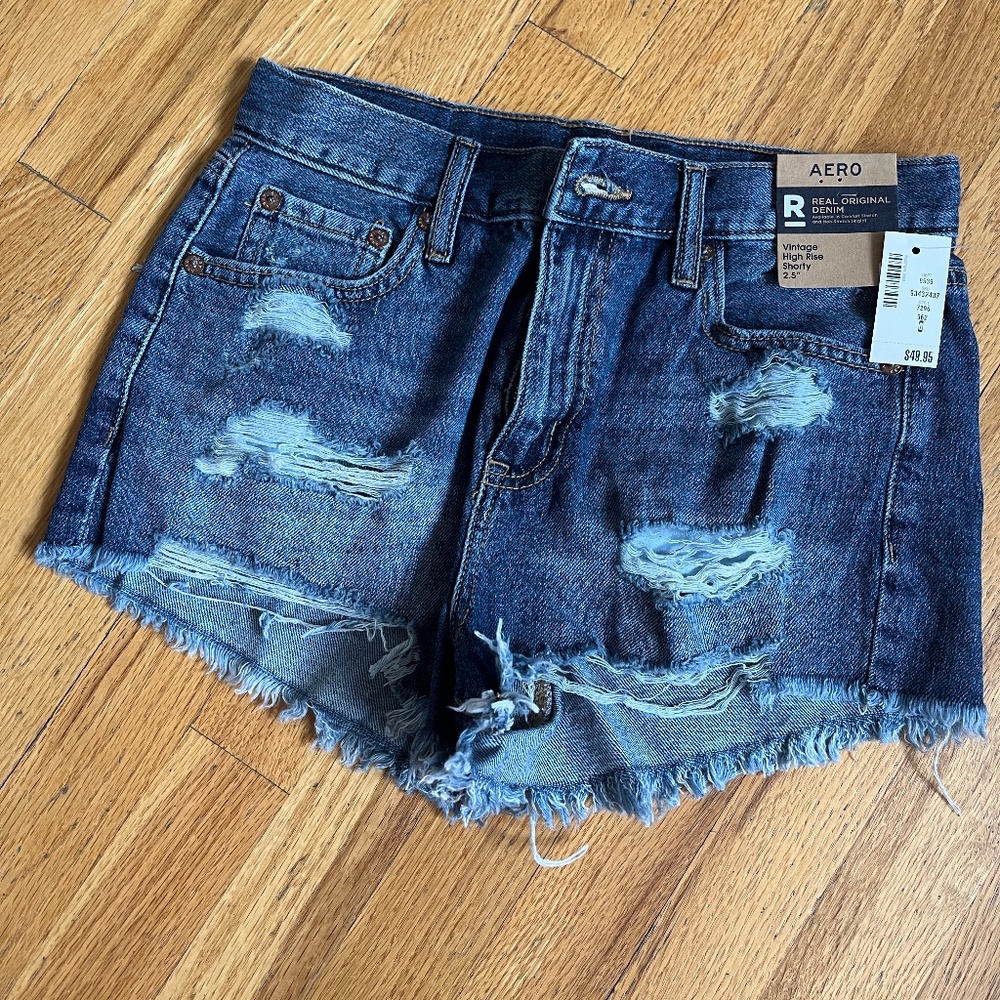 NWT, AEROPOSTALE, Real Original Denim, Vintage High Rise Shorty